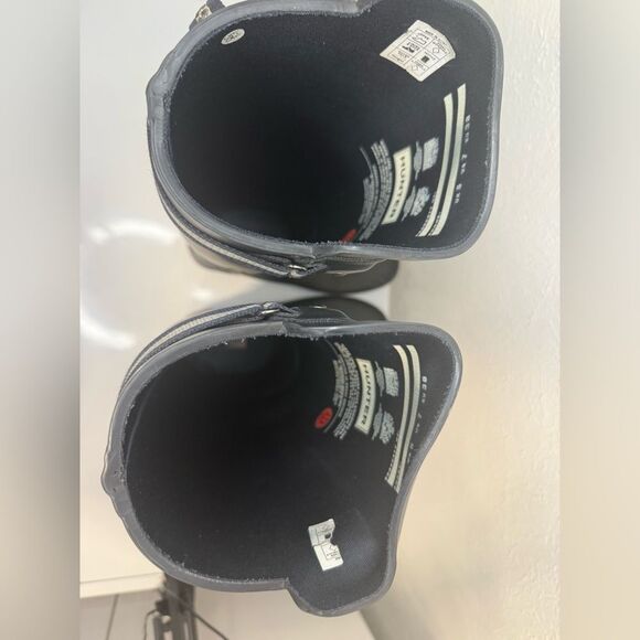 Hunter Tall Rain Boots Navy with Webbed Backstrap Size 7 - Picture 8 of 9